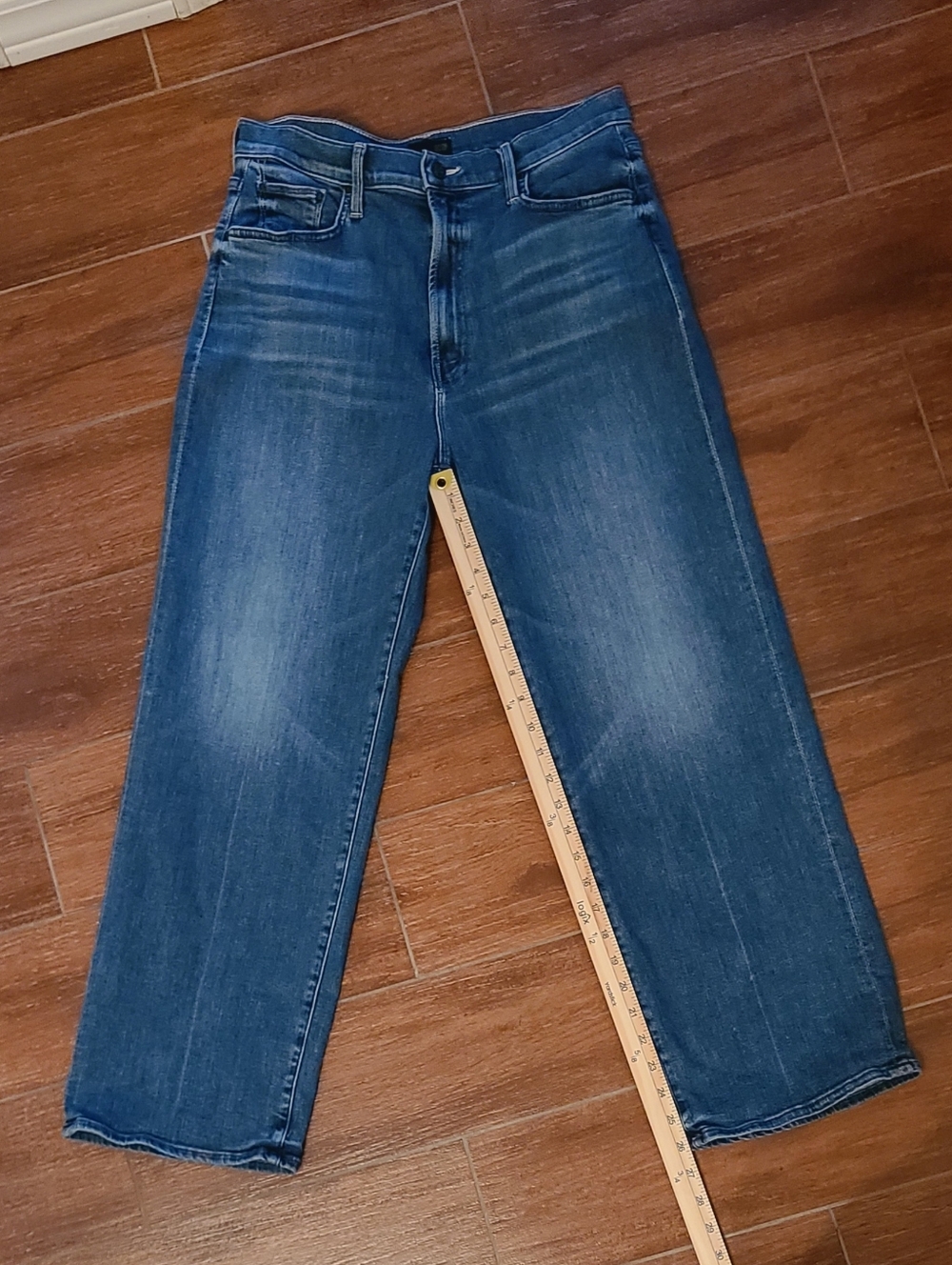 MOTHER Women's Straight-Leg Jeans in Blue Denim